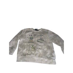 Star Wars Toddler Boys Sweatshirt Sz 5T Tie Dye Gray To Do List Snack Play Nap